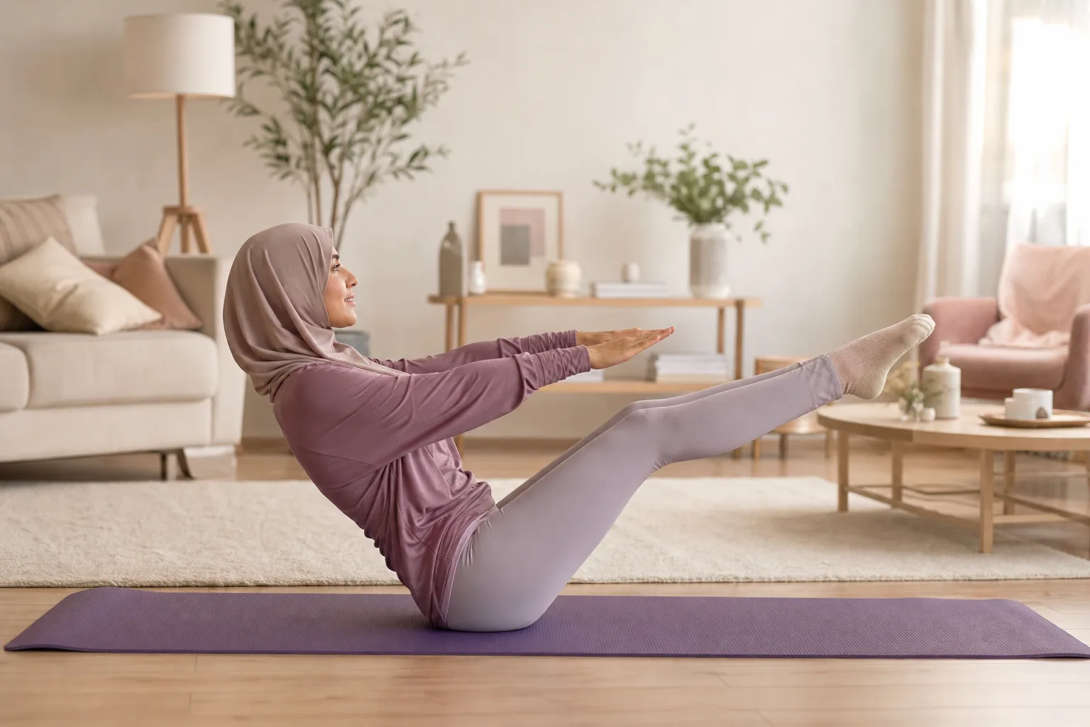 بيلاتس الجذع — 3 أسابيع