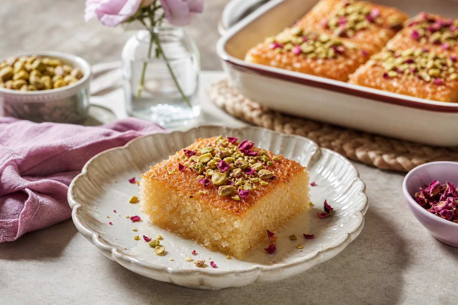 بسبوسة بالزبادي